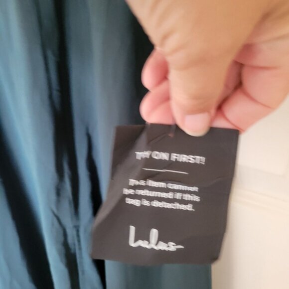 Lulus Promise Of Love Teal Flutter Sleeve Maxi Dress Size Medium - Picture 6 of 14